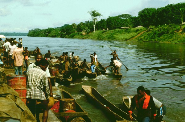 congo-river-boat-africa The floading market provided us with fresh food.