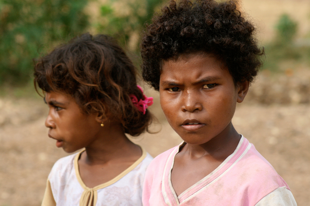 Curious looking kids.