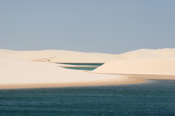 sand-dunes-brazil Lencois Marhenses National Park in Brazil.