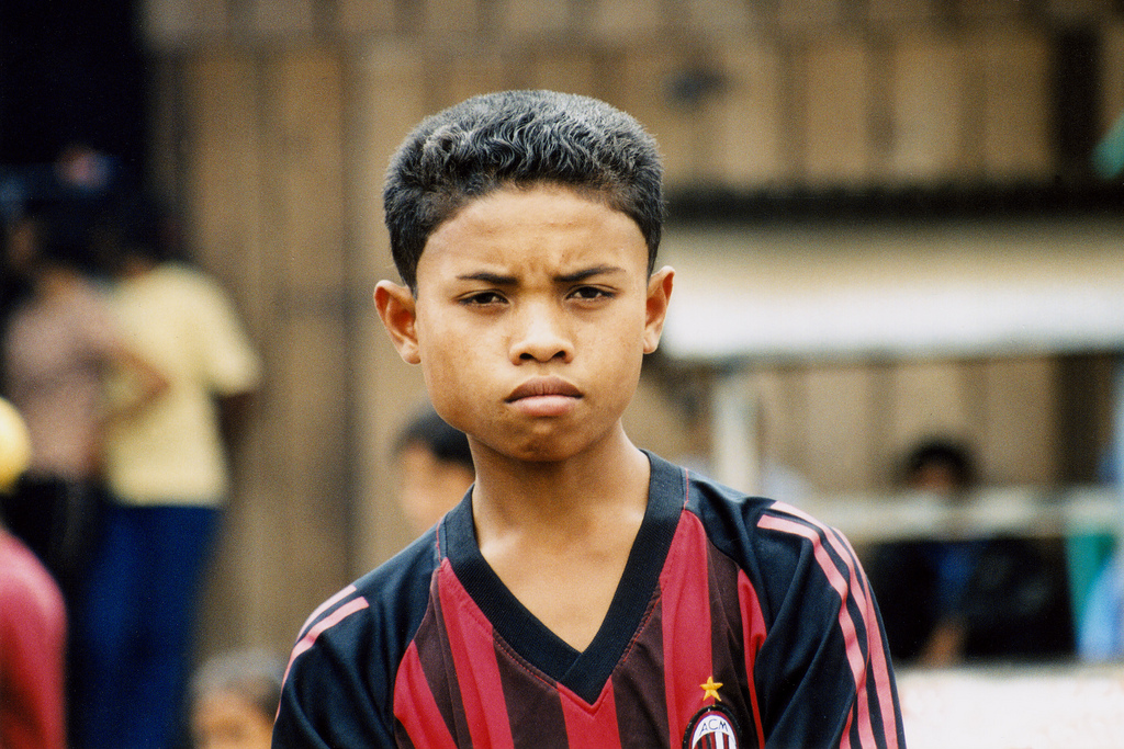 AC Milan boy in Sumatra, Indonesia.