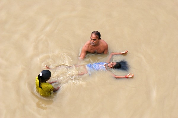 family-washing-ganges-varanasi-india Family fun.