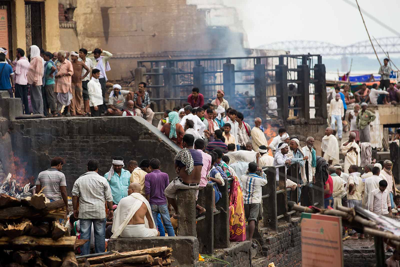 There is some resentment for tourists trespassing through the cremation ghats in Varanasi. You can take photographs from a distance, but you shouldn't come too close out of respect.