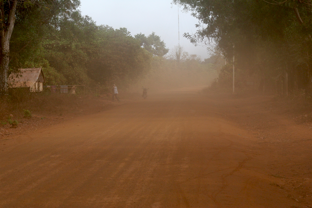Seeing something gets pretty hard on these dusty roads up North in Cambodia. Seeing something gets pretty hard on these dusty roads up North in Cambodia.
