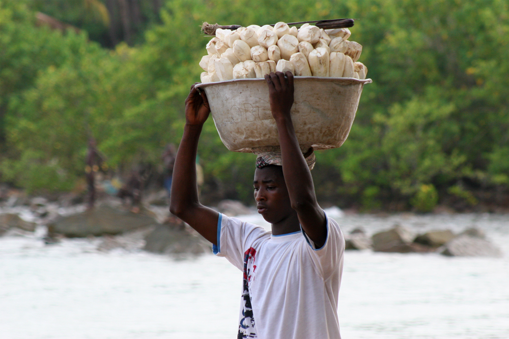 Heavy stuff this man has to carry...