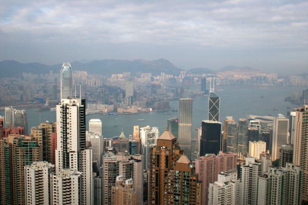 hongkong-peak The view from the Peak in Hong Kong.