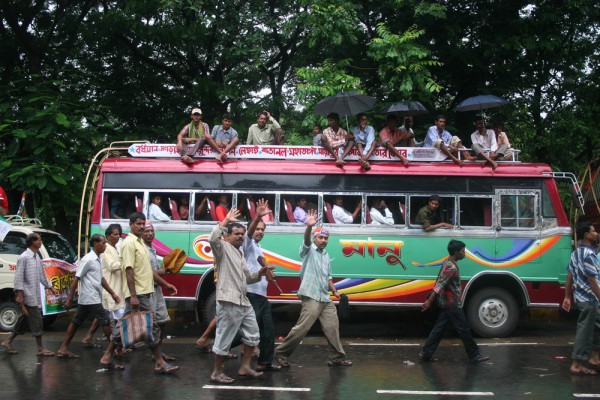 public-bus-kolkata-india Public transport in Kolkata, India.