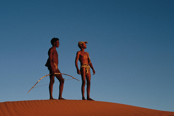 san-kalahari-desert-africa San hunters in the Kalahari desert. Photo credit © Ariadne Van Zandbergen.