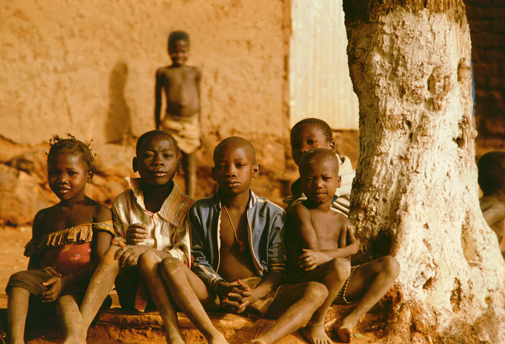 A bunch of kids in Ruwanda.