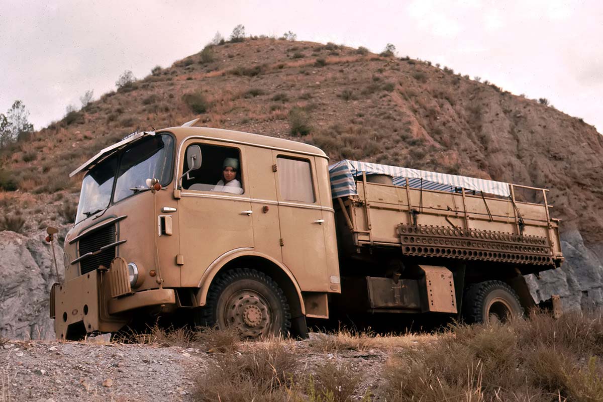 On our first journey through Africa, we went with an old Graef & Stift truck.