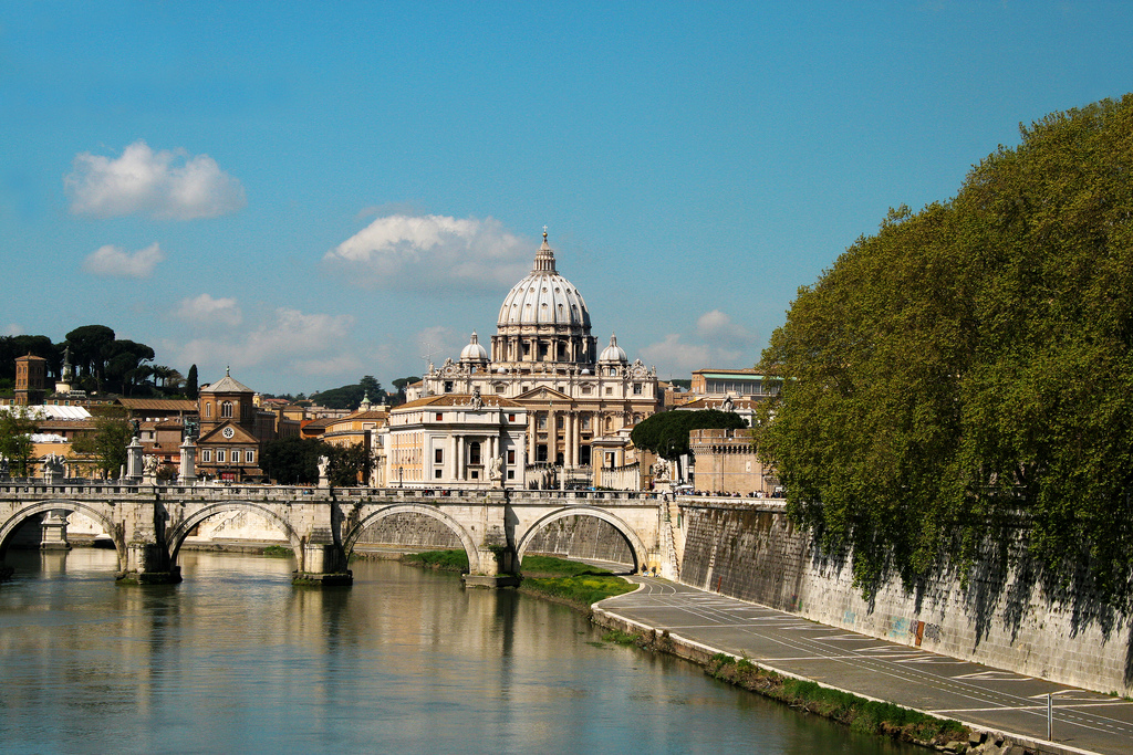 St Peters's Basilica St. Peter's is the world-famous a church located in the Vatican City west of the River Tiber.