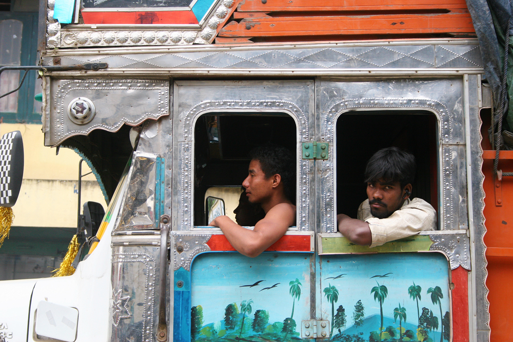 Bus driver in Kohima, India.