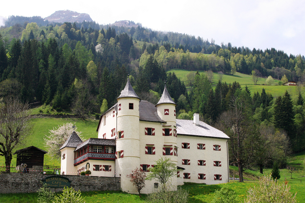 A castle turned into a hotel & restuarnt in Bad Gastein.