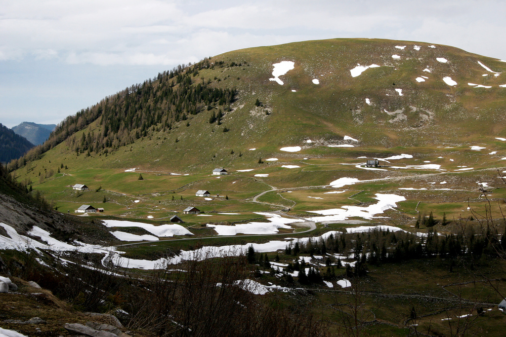 Snow can be found up in the mountains all year around.