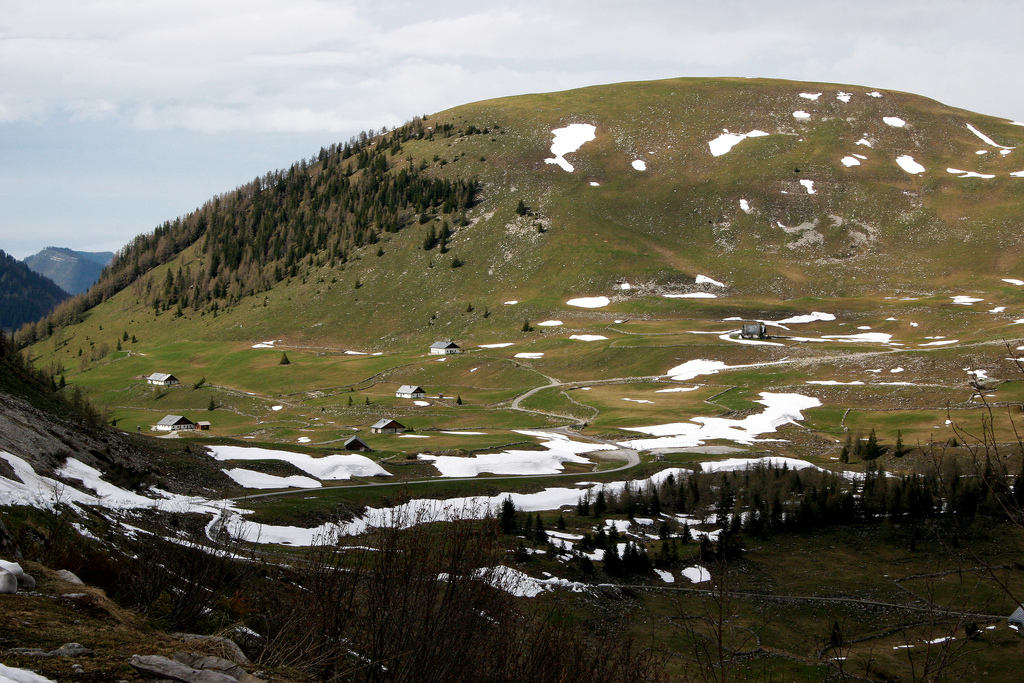 hohe-tauern-salzburg-austria Snow can be found up in the mountains all year around.