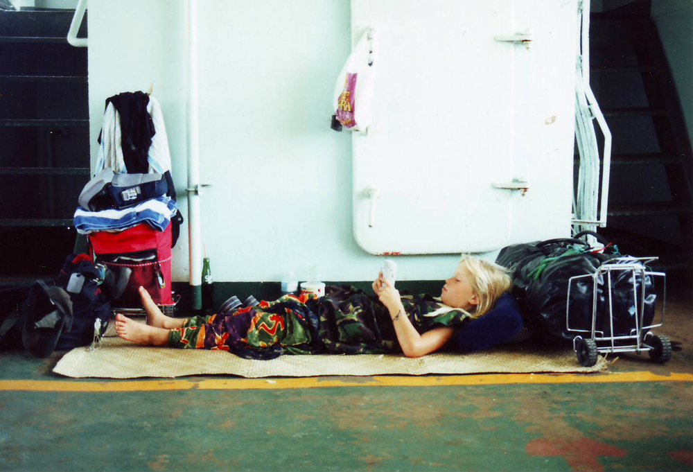 On a ferry in Indonesia back in 1995.