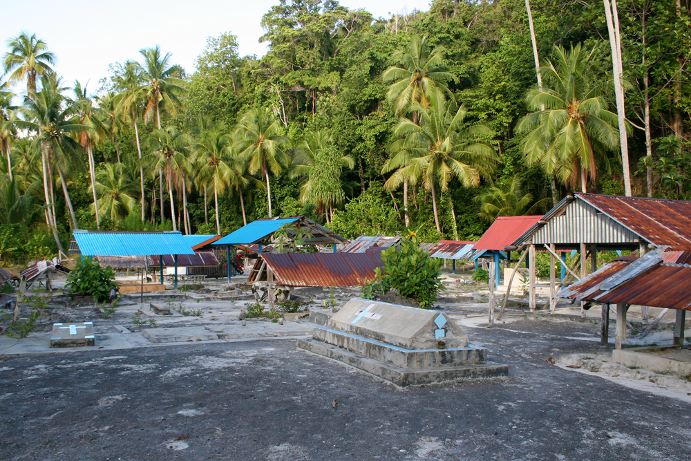 A typical graveyard in Raja Ampat.