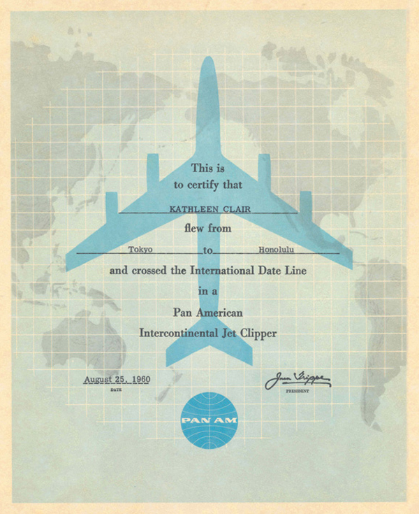 pan-am-certification You flew with Pan Am airlines. © Pan Am Historical Foundation.