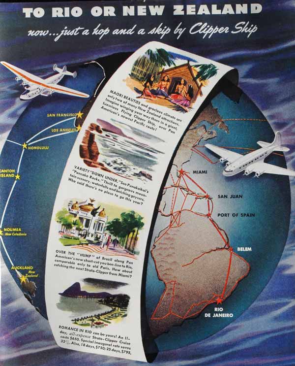 pan-am-clipper-poster Pan Am's clipper destinations.