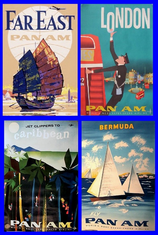 pan-am-posters Retro Pan Am destination posters.