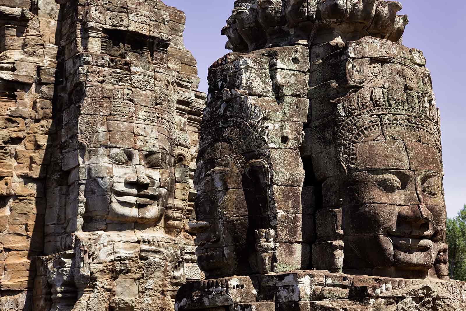 One of the faces at Bayon temple.