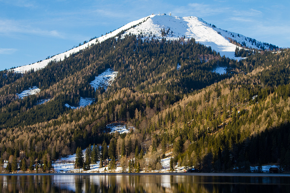 Winter landscapes in the Alps of Lower Austria.