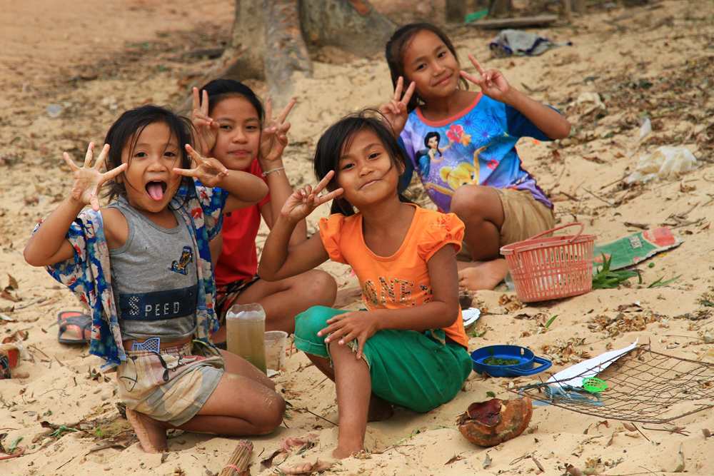 Happy kids in Laos.