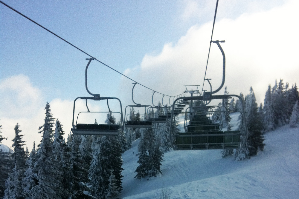 No one was crazy enough to go skiing with -20° ... except us of course.