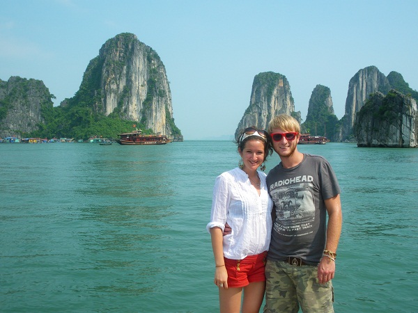 Monica in Halong Bay, Vietnam