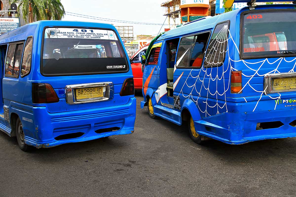 Bemos are the local taxi's all over Indonesia with Padang as a major hub.