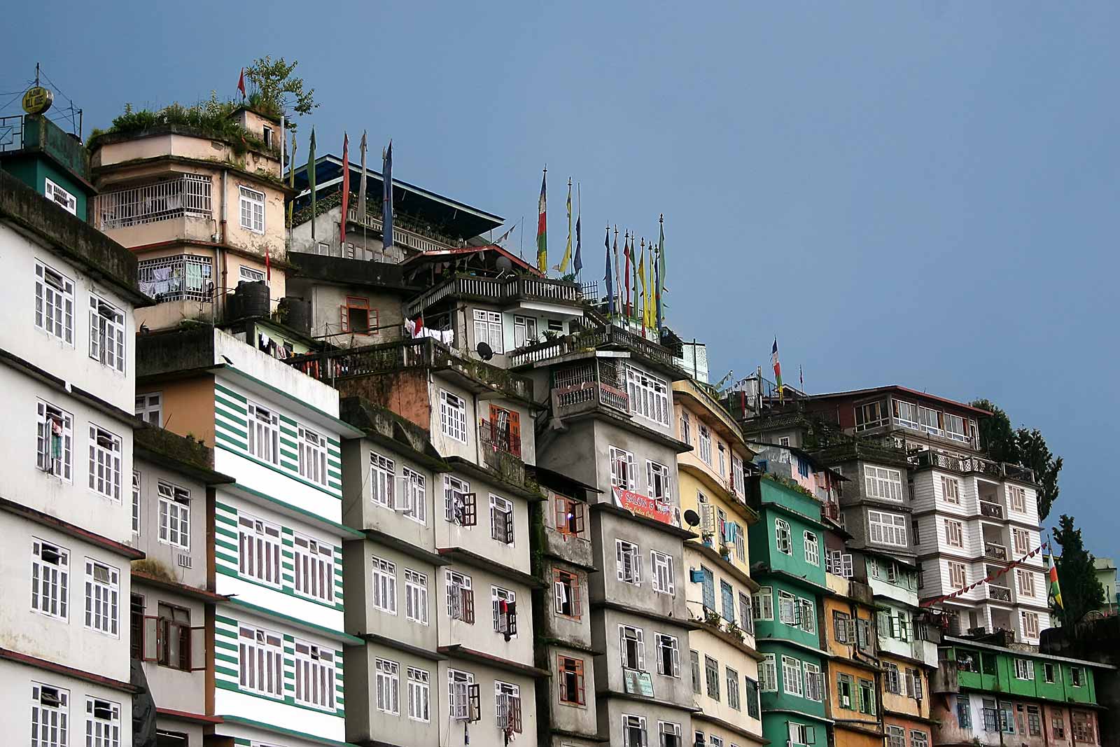 The buildings of Darjeeling, India.