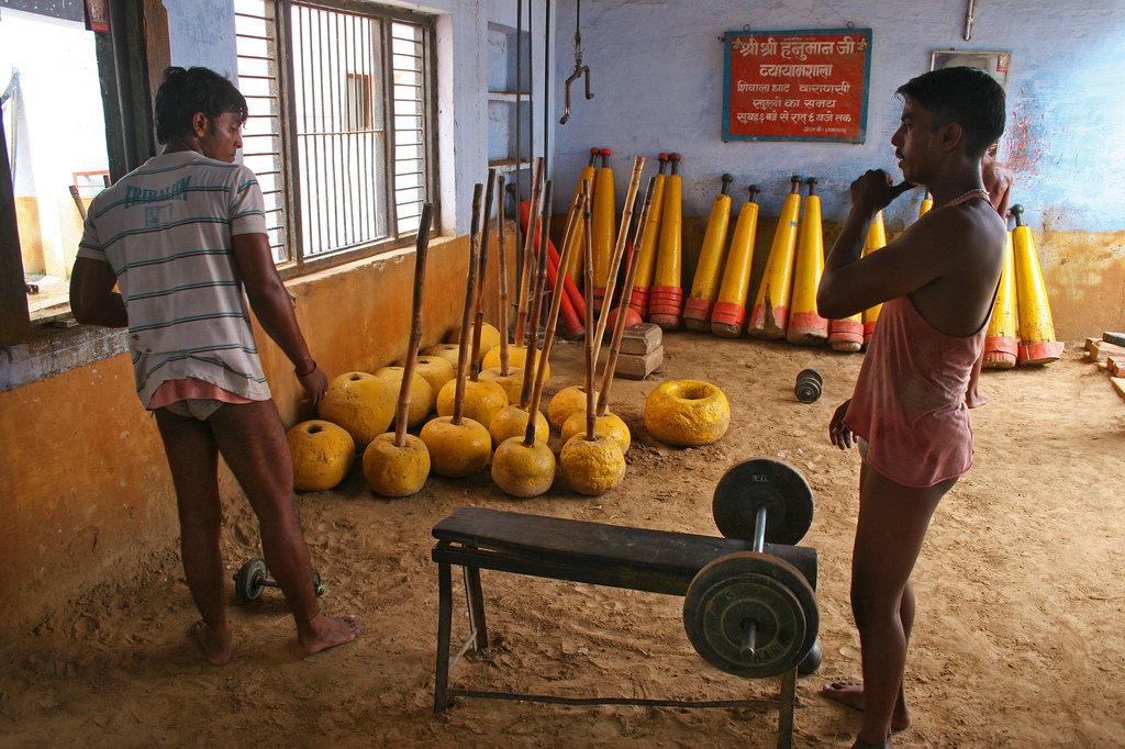 We randomly ended up in this local gym in Varanasi.