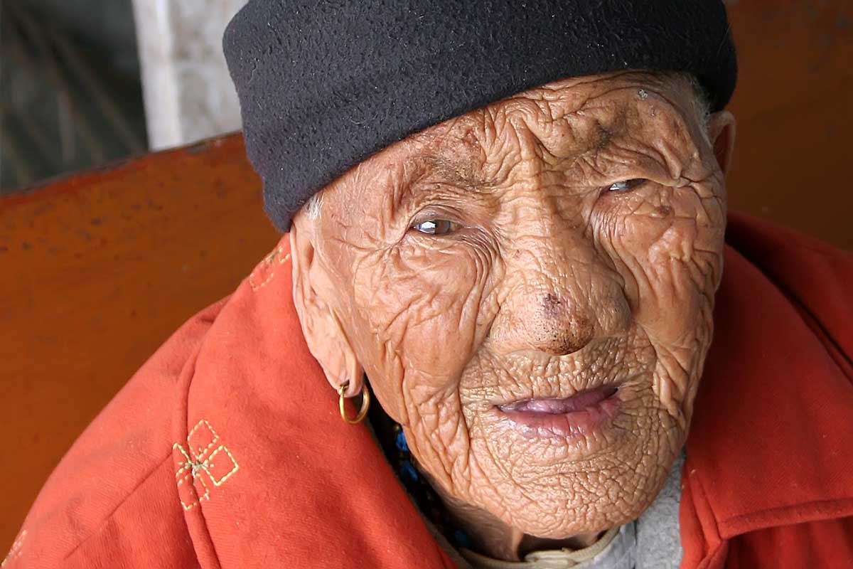 This woman greeted us at the train station in Darjeeling. By the look of her wrinkles, she must be about 100 years old.