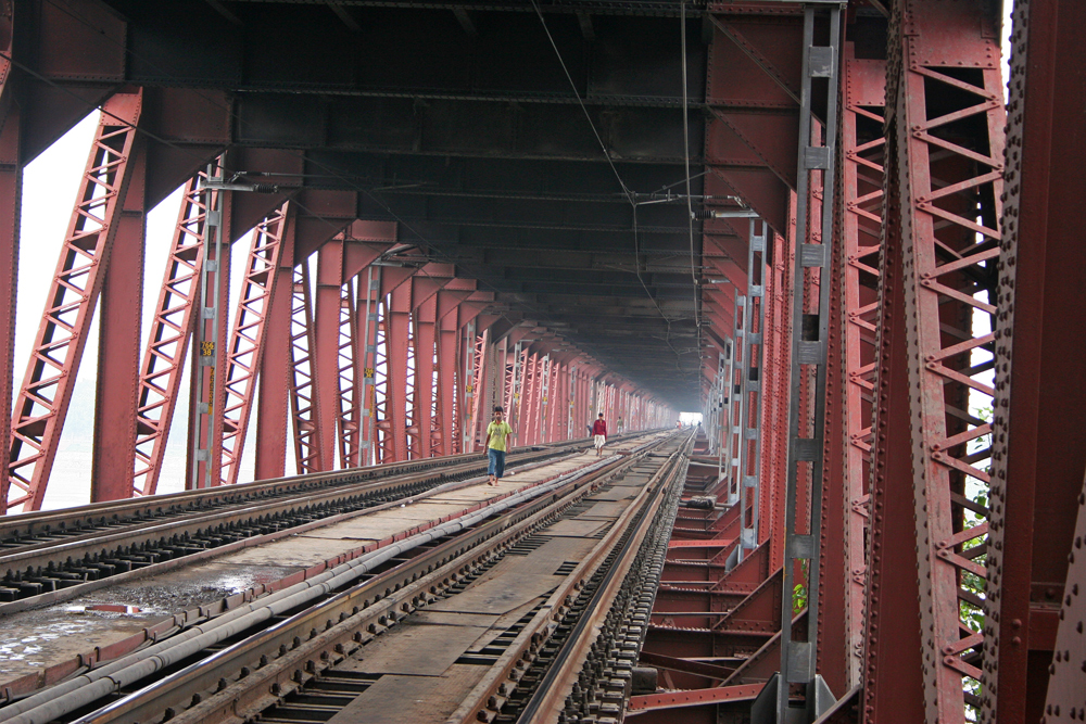 Malviya Bridge is a double decker bridge over the Ganges river in Varanasi. It carries rail track on lower deck and road on the upper deck. It is one of the major bridges on the Ganges.