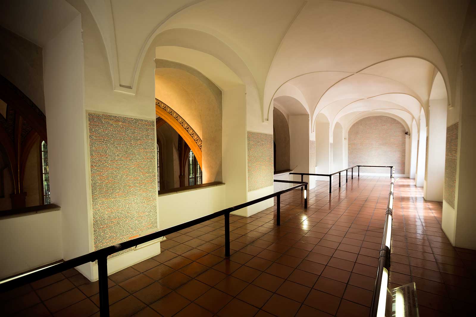 Inside the museum of the Old Jewish Cemetery in Prague, Czech Republic.