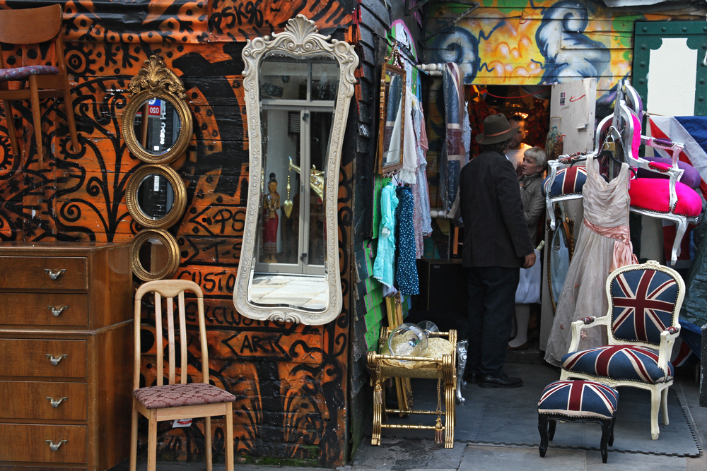 One of many little shop at Portobello Market, London.