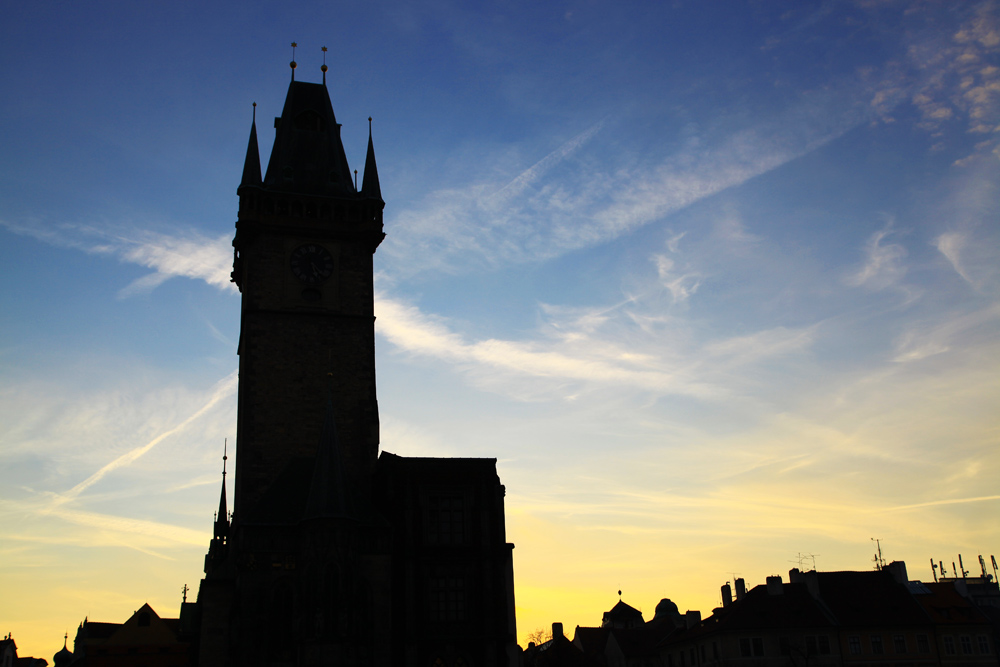 Old Town Hall Tower in Prague, Czech Republic.