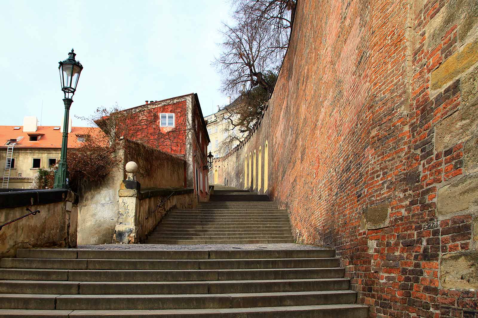 The walls of Prague Castle.