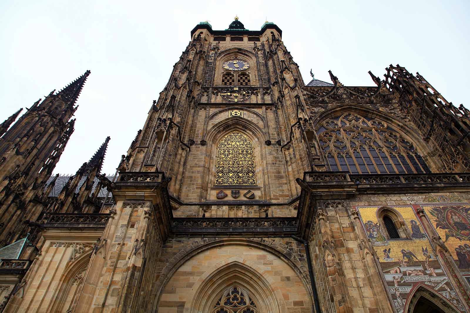 st-vitus-cathedral-prague-castle St. Vitus Cathedral is an excellent example of Gothic architecture and is the biggest and most important church in the Czech Republic..