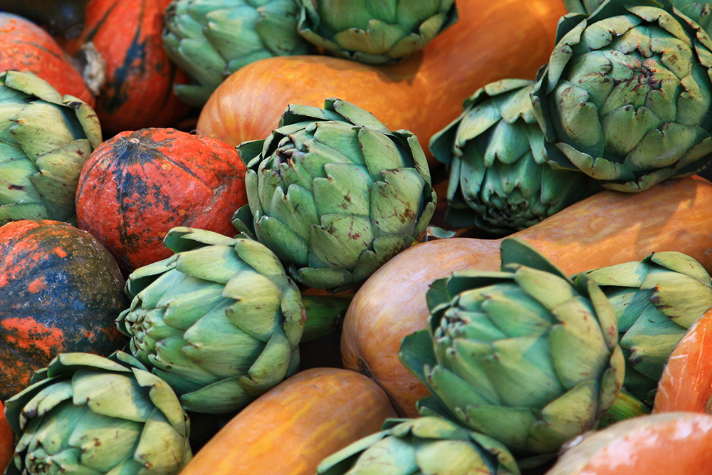 Fresh Vegetables at the Naschmarkt in Vienna, Austria.