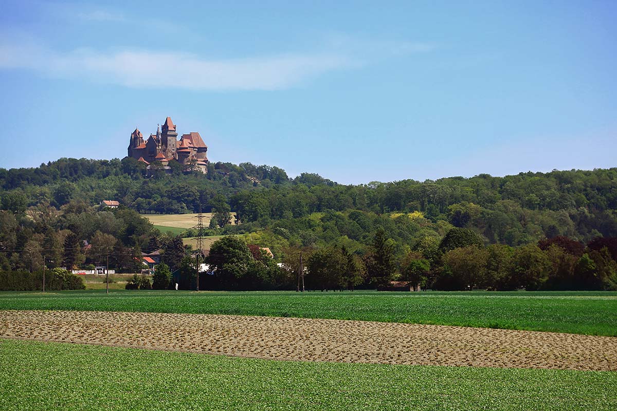 From far away, Burg Kreuzenstein looks a bit like Disneyland.