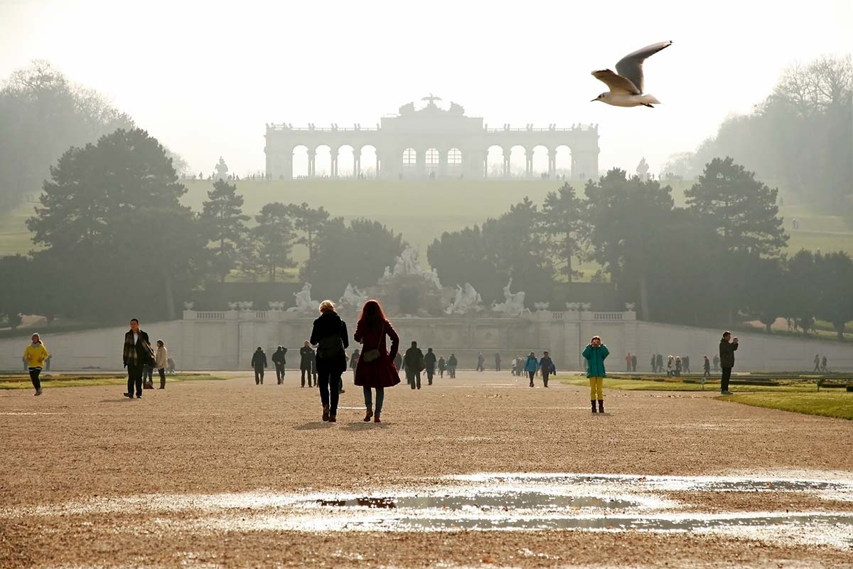 The Gloriette was built in 1775 as the last building constructed in the garden of Schönbrunn castle. it was used as a dining hall and festival hall as well as a breakfast room for emperor Franz Joseph I.