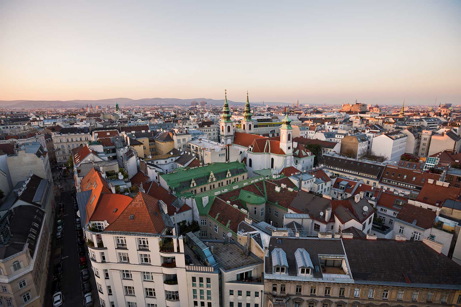 The view up from the Haus des Meeres is truly spectacular. You can see Vienna in all its beauty.