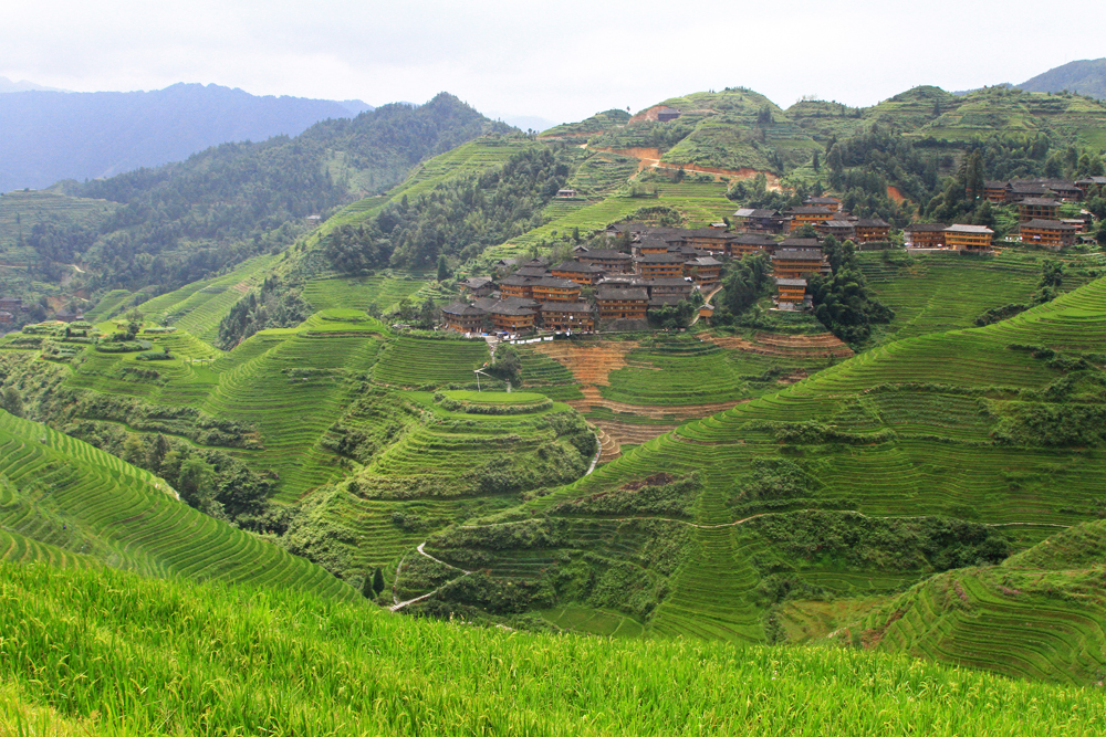 The view of Tiantou village from viewpoint Nr. 3.