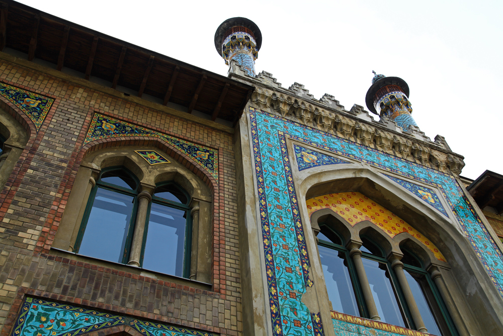 The oriental facade of the Zacherfabrik in Vienna.