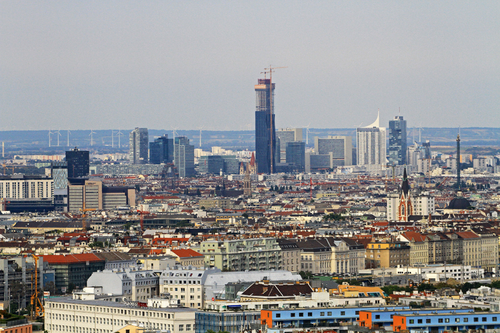 A clear city view of Vienna, Austria.