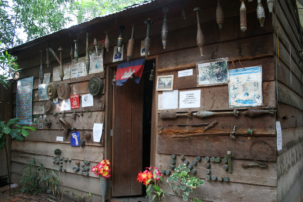 Founded in 1997 by ex-child soldier Aki Ra, the Landmine Museum in Angkor Wat tells the story of his rise from a 10 year old fighter in the Khmer Rouge to his present place as an internationally recognized hero.