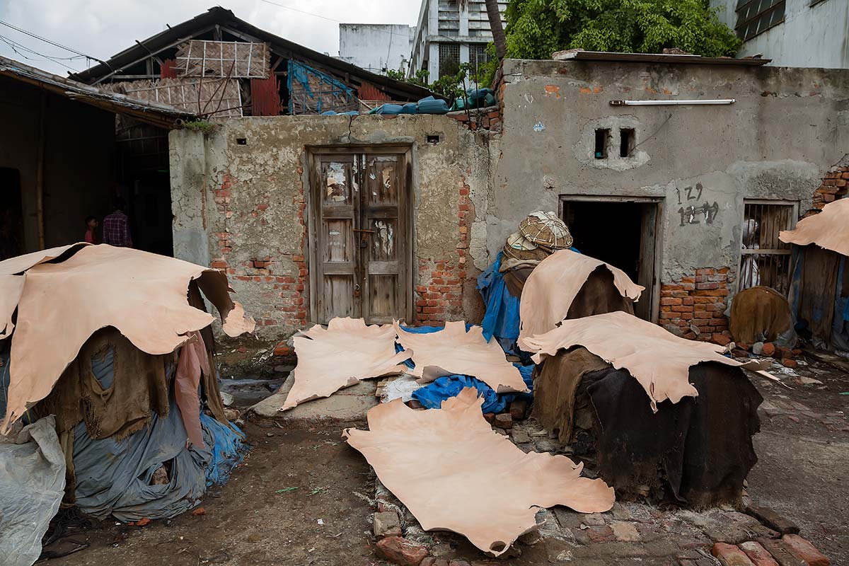 The Thousand Gardens, which is what Hazaribagh means in Bengali, is crammed with tanneries, big and small; one-room tin shacks where many tannery workers live.