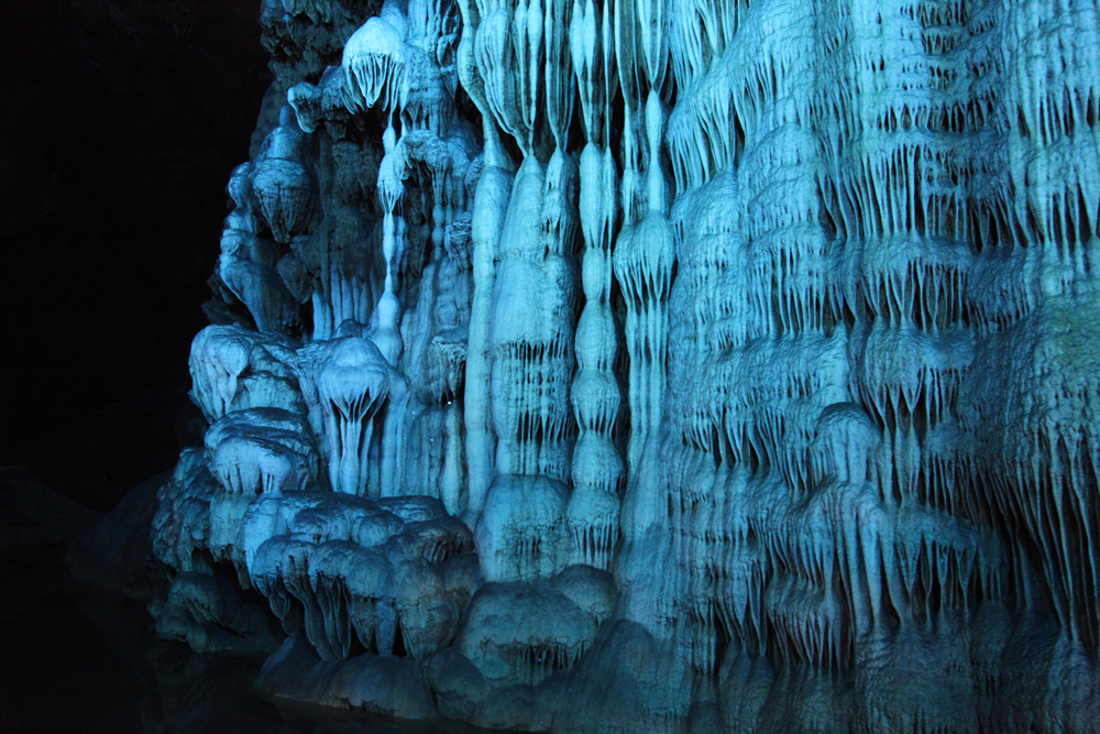 Inside Silver Cave in Yangshuo County, China.