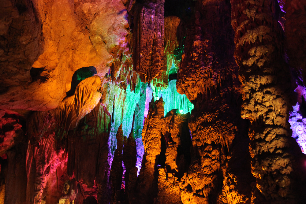 Inside Silver Cave in Yangshuo County, China.