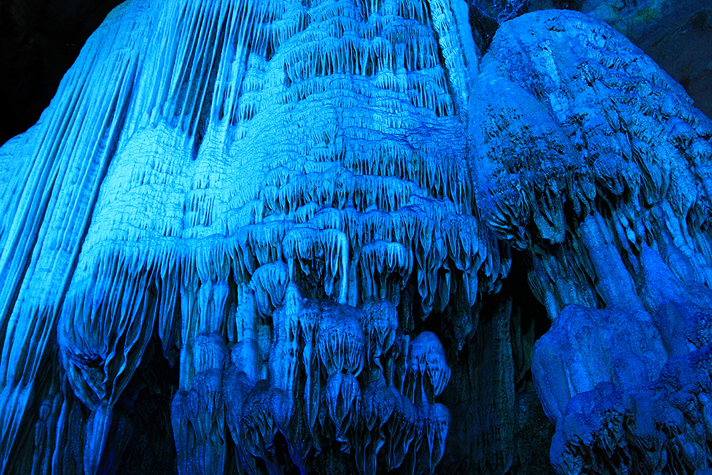 Inside Silver Cave in Yangshuo, China.